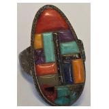 .925 SILVER RING W/STONES