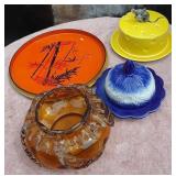 487 - MID CENTURY ASSORTED GLASS