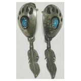 STERLING SILVER TURQOUISE EARRINGS