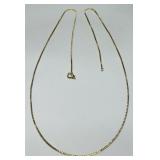 STERLING SILVER GOLD PLATED 24INCH 5.70GRS