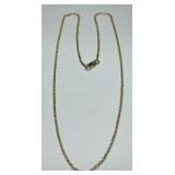 STERLING SILVER GOLD PLATED 18INCH 3.10GRS