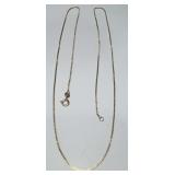 STERLING SILVER GOLD PLATED CHAIN 24INCH 3.10GRS