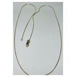 STERLING SILVER GOLD PLATED CHAIN 4.00 GRS 22INCH