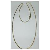 STERLING SILVER GOLD PLATED CHAIN 5.10GRS 20INCH
