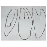 2 STERLING SILVER CHAINS 4.40GRS