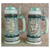 487 - AVON HAND PAINTED BRAZILIAN BEER STEINS(G297