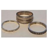 STERLING SILVER RINGS SIZE 9 (B1)