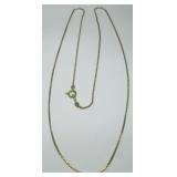 STERLING SILVER GOLD PLATED 24 INCH CHAIN 4.40GRS