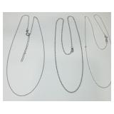 3 STERLING SILVER CHAINS 4.10GRS