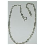 STERLING SILVER 9.50INCH ANKLETT