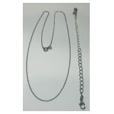STERLING SILVER CHAIN AND BRACELET