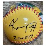 N - DONALD DRIVER CHARITY GAME SIGNED SOFTBALL