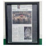 N - ROSA PARKS TRIBUTE HEADLINES FRAMED (T30)