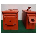 N - TWO METAL AMMUNITION BOXES (T151)