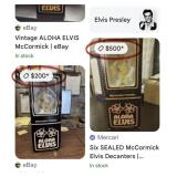 N - ALOHA ELVIS McCORMICK CERAMIC DECANTER (T307)