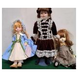 N - LOT OF THREE COLLECTIBLE DOLLS (C6)