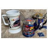 N - THREE COLLECTIBLE NASCAR STEINS (T276)