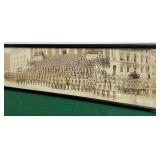 N - VINTAGE MILITARY UNIT PANORAMIC PHOTO FRAMED