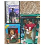 SEGA GAME, BASEBALL BOBBLEHEAD & FOOTBALL PLAYER