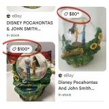 N - DISNEY POCAHANTUS SNOW GLOBE (C15)