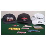 N - LOT OF HATS & COLLECTIBLE PATCHES (T144)