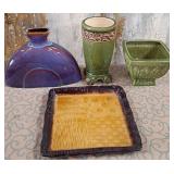 K - CERAMIC VASES, PLANTER & PLATE (S33)