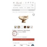 N - VINTAGE MARBLE BIRD BATH (T291)