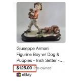 N - GIUSEPPE ARMANI 'BOY WITH DOG' FIGURINE (T177)