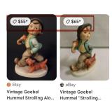 N - PORCELAIN DEER & GOEBEL HUMMEL FIGURINES (C8)