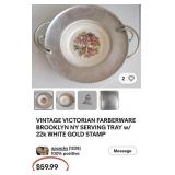 11 - FARBERWARE SERVING SET WITH LIMOGES INSET