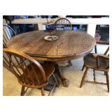 J5 - DINING TABLE WITH FOUR CHAIRS, TIERED TRAY