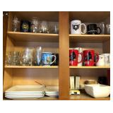 J5 - MIXED LOT OF GLASSWARE, MUGS, DISHES (K4)