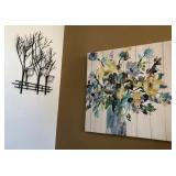 J5 - FLORAL WALL ART & WALL CANDLE HOLDER (L21)