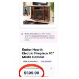 J5 - ELECTRIC MEDIA FIREPLACE WITH REMOTE (L16)
