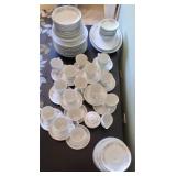 J5 - 75-PIECES CREST WOOD CHINA DISHWARE (N25)