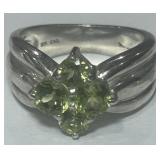 STERLING SILVER GEMSTONE RING 7.50GRS