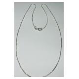 STERLING SILVER 18INCH BOX  CHAIN 2.30GRS