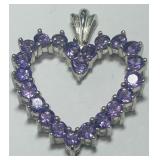 STERLING SILVER GEMSTONE PENDANT  4.10GRS