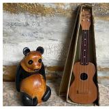 11 - UKELELE & PANDA BEAR FIGURE (C153)