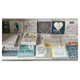 43 - NEW WMC LOT OF DECORATIVE WOODEN SIGNS (D5)