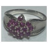 STERLING SILVER GEMSTONE RING 4.80GRS