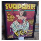11 - 'SURPRISE!' FOLLIES SHOW PROMO POSTER FRAMED