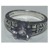 STERLING SILVER GEMSTONE RING 3.60GRS