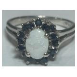 STERLING SILVER GEMSTONE RING 3.10GRS