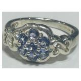 STERLING SILVER GEMSTONE RING 4.10GRS