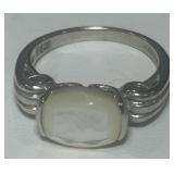 STERLING SILVER GEMSTONE RING 3.70GRS
