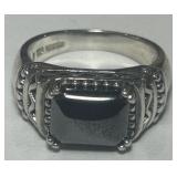 STERLING SILVER GEMSTONE RING 6.90GRS