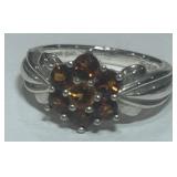 STERLING SILVER GEMSTONE RING 4.20GRS
