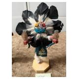482 - NATIVE AMERICAN SIGNED KACHINA  12.5'T (N116
