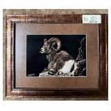 482 - JOSEPH ROBERTSON SCRATCHBOARD ART FRAMED